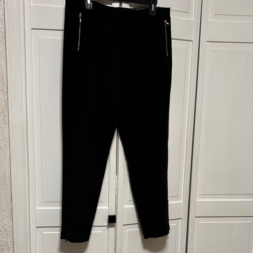 Chico’s Black Label Black Pants with Zipper Details Chico’s size 1.5 NWT